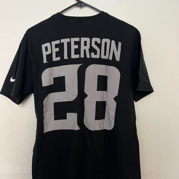 Men's Nike Black Minnesota Vikings Team Peterson 28 Regular Fit T Shirt M - Picture 10 of 10